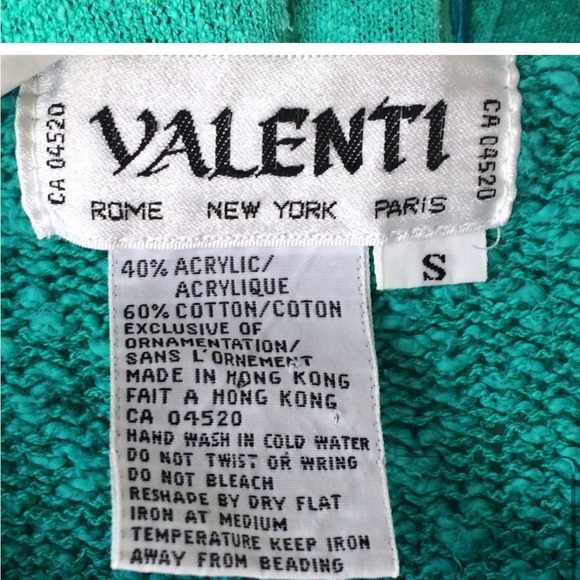 Green Vintage floral appliqué and sequin sweater - Picture 4 of 5